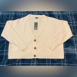 Women's Slouchy Button-Front Cardigan - Wild Fable. Size small. Off white.